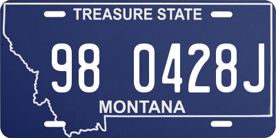 MT license plate 980428J