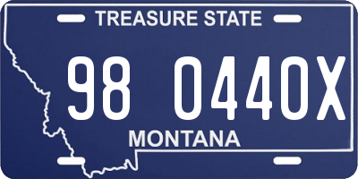 MT license plate 980440X