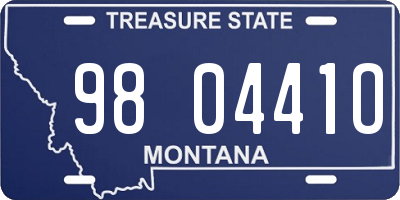 MT license plate 980441O