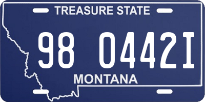 MT license plate 980442I