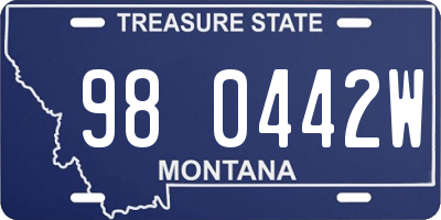 MT license plate 980442W