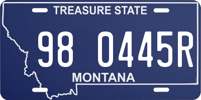 MT license plate 980445R