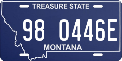 MT license plate 980446E