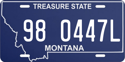 MT license plate 980447L