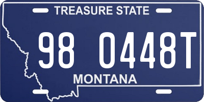 MT license plate 980448T