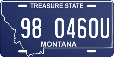 MT license plate 980460U