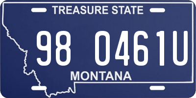 MT license plate 980461U