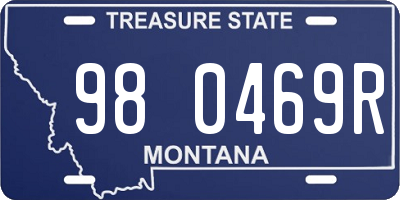 MT license plate 980469R