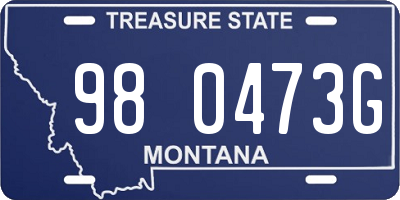 MT license plate 980473G