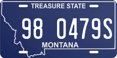 MT license plate 980479S