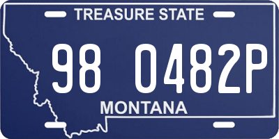 MT license plate 980482P