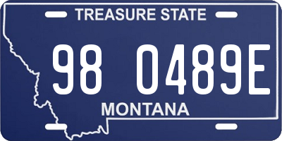 MT license plate 980489E