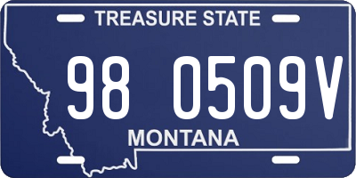 MT license plate 980509V