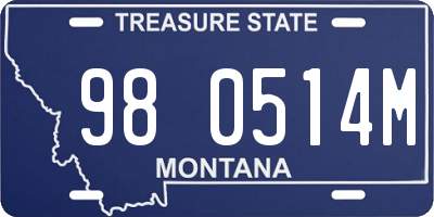 MT license plate 980514M
