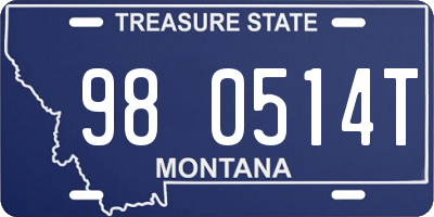 MT license plate 980514T