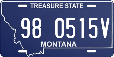 MT license plate 980515V