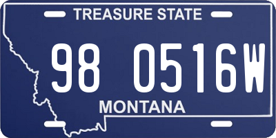 MT license plate 980516W