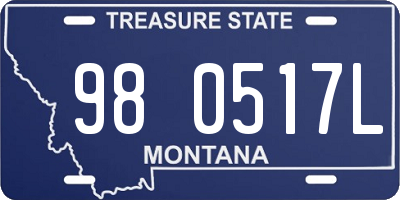MT license plate 980517L