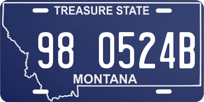 MT license plate 980524B