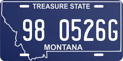 MT license plate 980526G