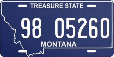 MT license plate 980526O