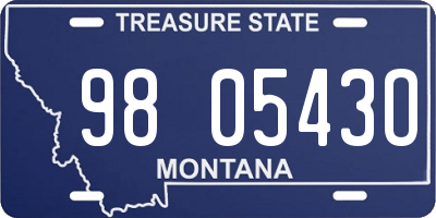 MT license plate 980543O