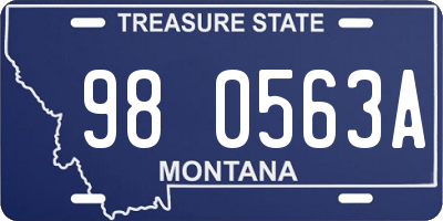 MT license plate 980563A