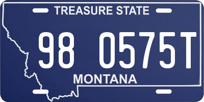 MT license plate 980575T