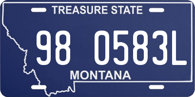 MT license plate 980583L