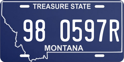 MT license plate 980597R