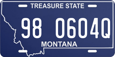 MT license plate 980604Q