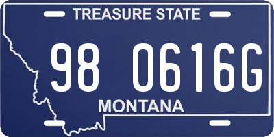 MT license plate 980616G