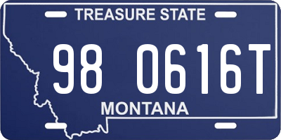 MT license plate 980616T