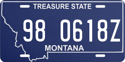 MT license plate 980618Z