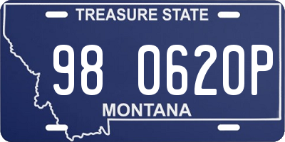 MT license plate 980620P