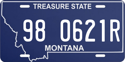 MT license plate 980621R