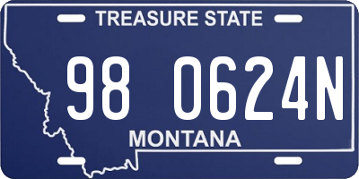 MT license plate 980624N