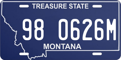 MT license plate 980626M