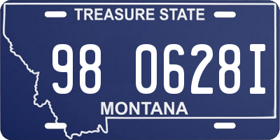 MT license plate 980628I