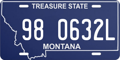MT license plate 980632L