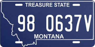 MT license plate 980637V