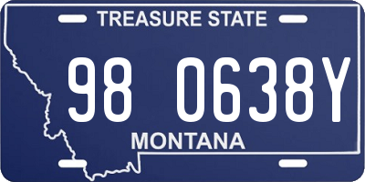 MT license plate 980638Y