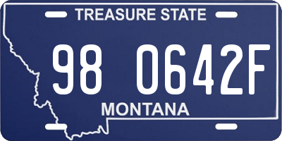 MT license plate 980642F