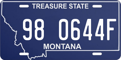 MT license plate 980644F