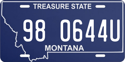 MT license plate 980644U