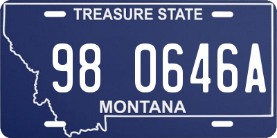 MT license plate 980646A