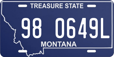 MT license plate 980649L