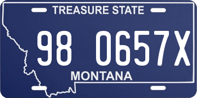 MT license plate 980657X