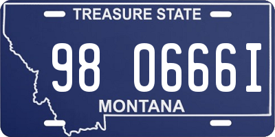 MT license plate 980666I