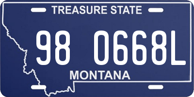 MT license plate 980668L